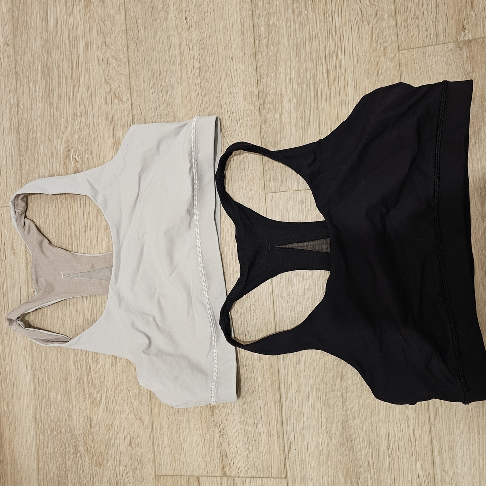 Lululemon Athletica White and Black Sports Bras